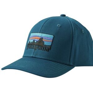 PATAGONIA '73 Logo Roger That Snapback Hat - Trucker Hat Teal Adventure Cap